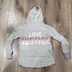 Girls Justice Hoodie Size 10 Gray Kids Hoodie